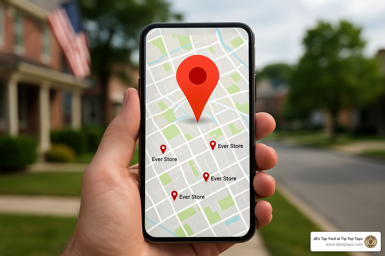 phone with map pin - near me beer store