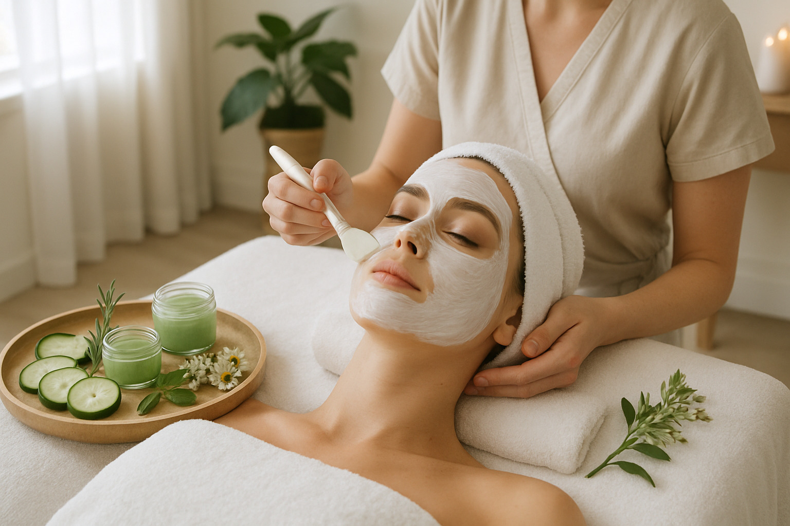 spa facial treatment with organic products - Organic facial treatments