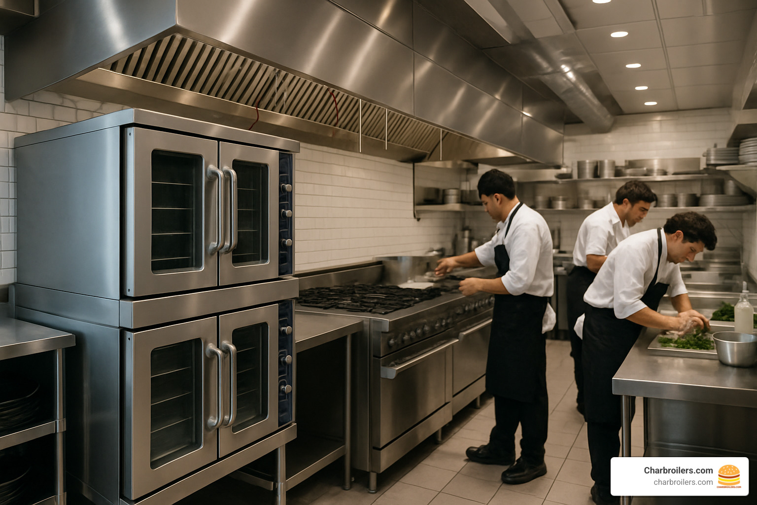 double-deck commercial convection oven in restaurant kitchen - used commercial convection oven for sale near me