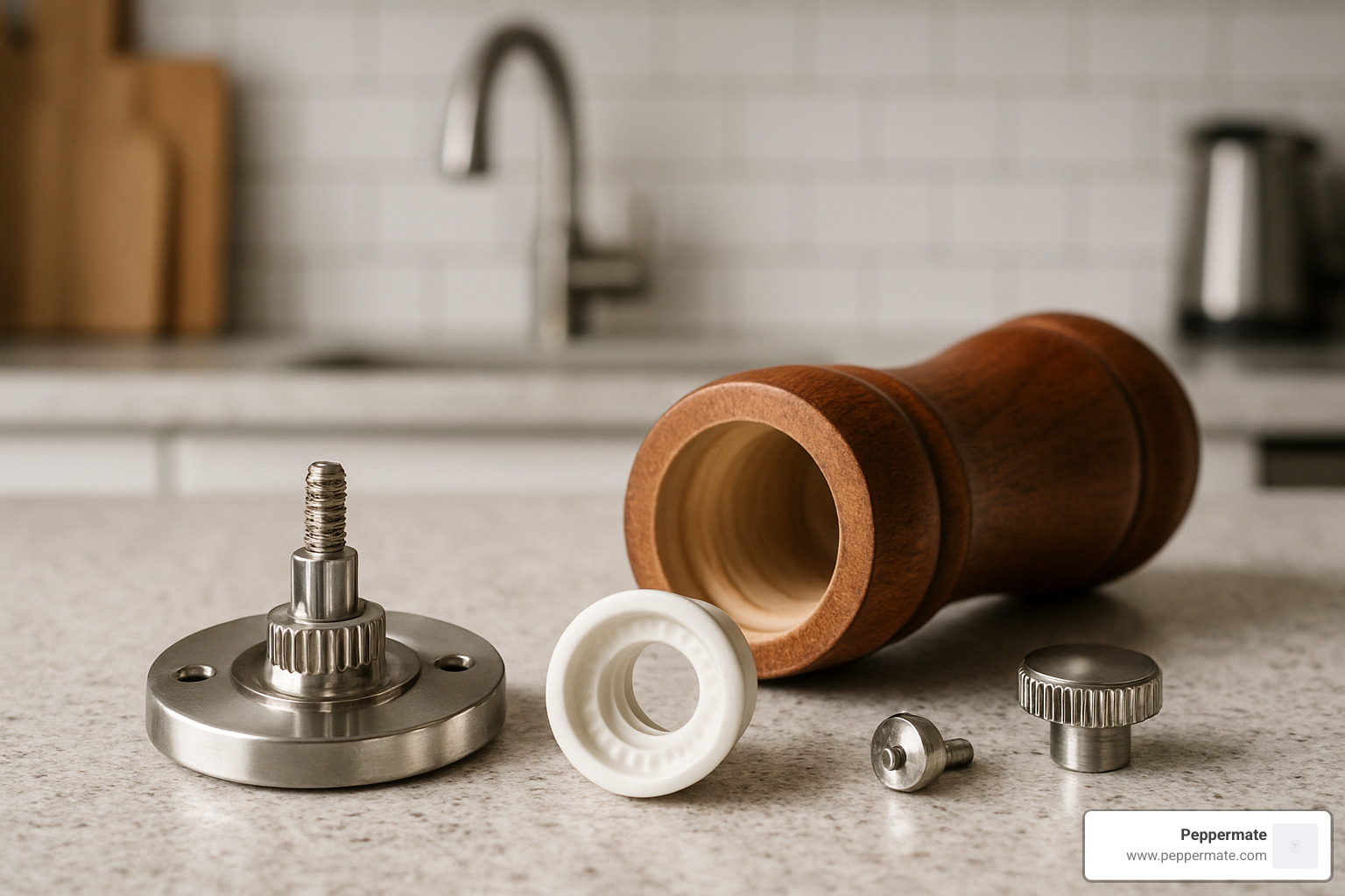 disassembled mill parts - pepper mill reviews