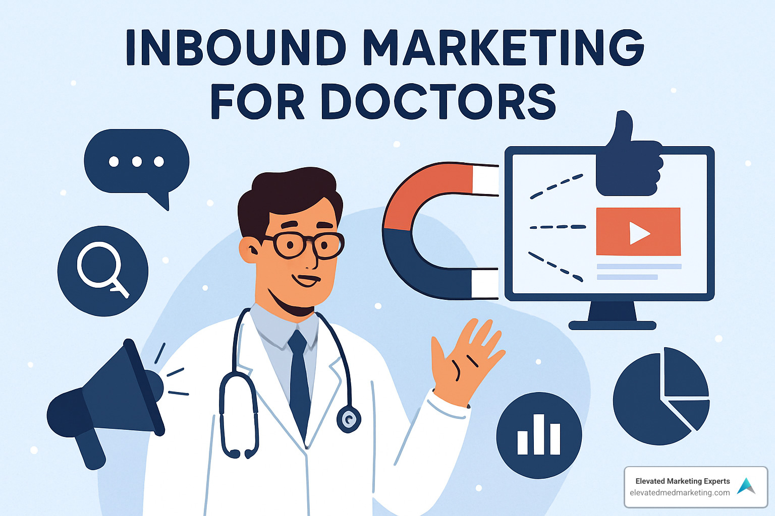 Content calendar showing weekly blog posts, monthly webinars, daily social media posts, and quarterly email campaigns - inbound marketing for doctors