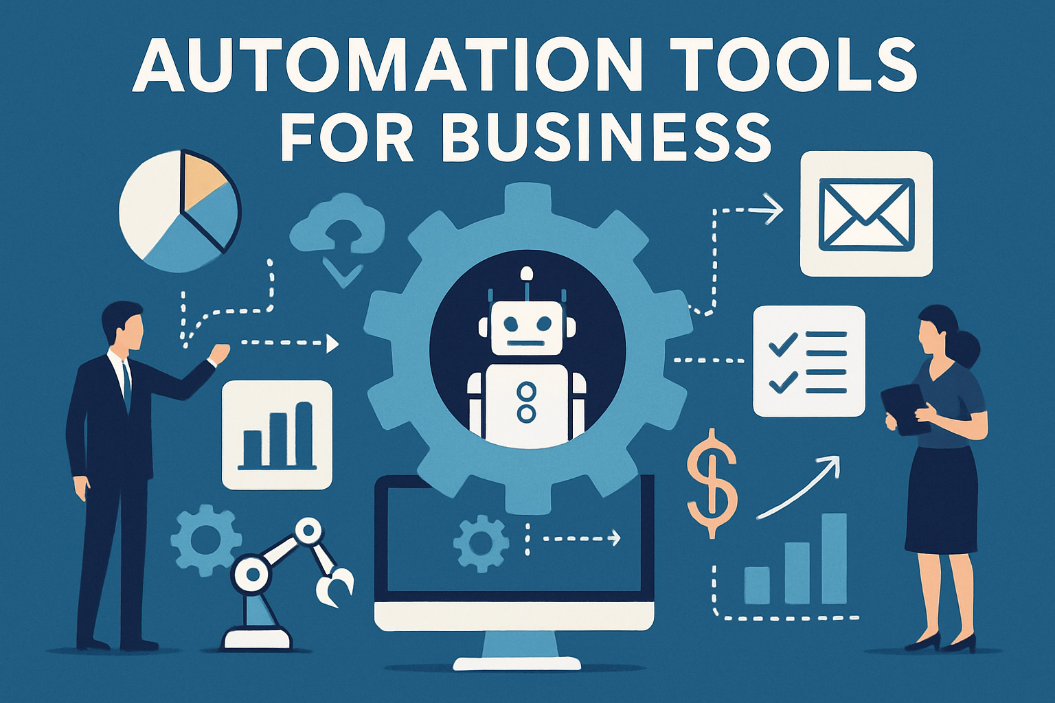 automated sales dashboard showing key metrics - automation tools for business