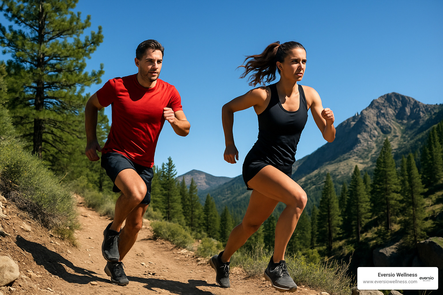 athlete running on mountain trail - benefits of cordyceps mushroom supplementation