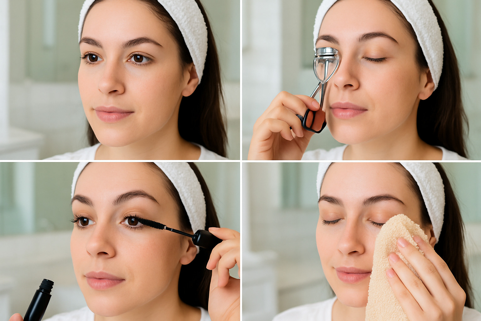 step-by-step application demonstration of tubing mascara -  tubing mascara