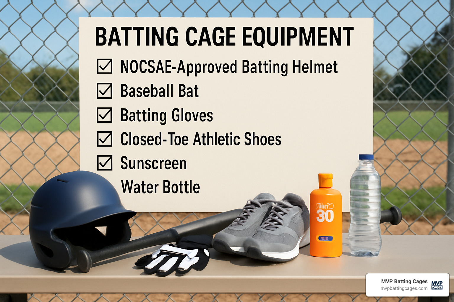 checklist of essential batting cage equipment and safety gear - outdoor batting cages chandler az