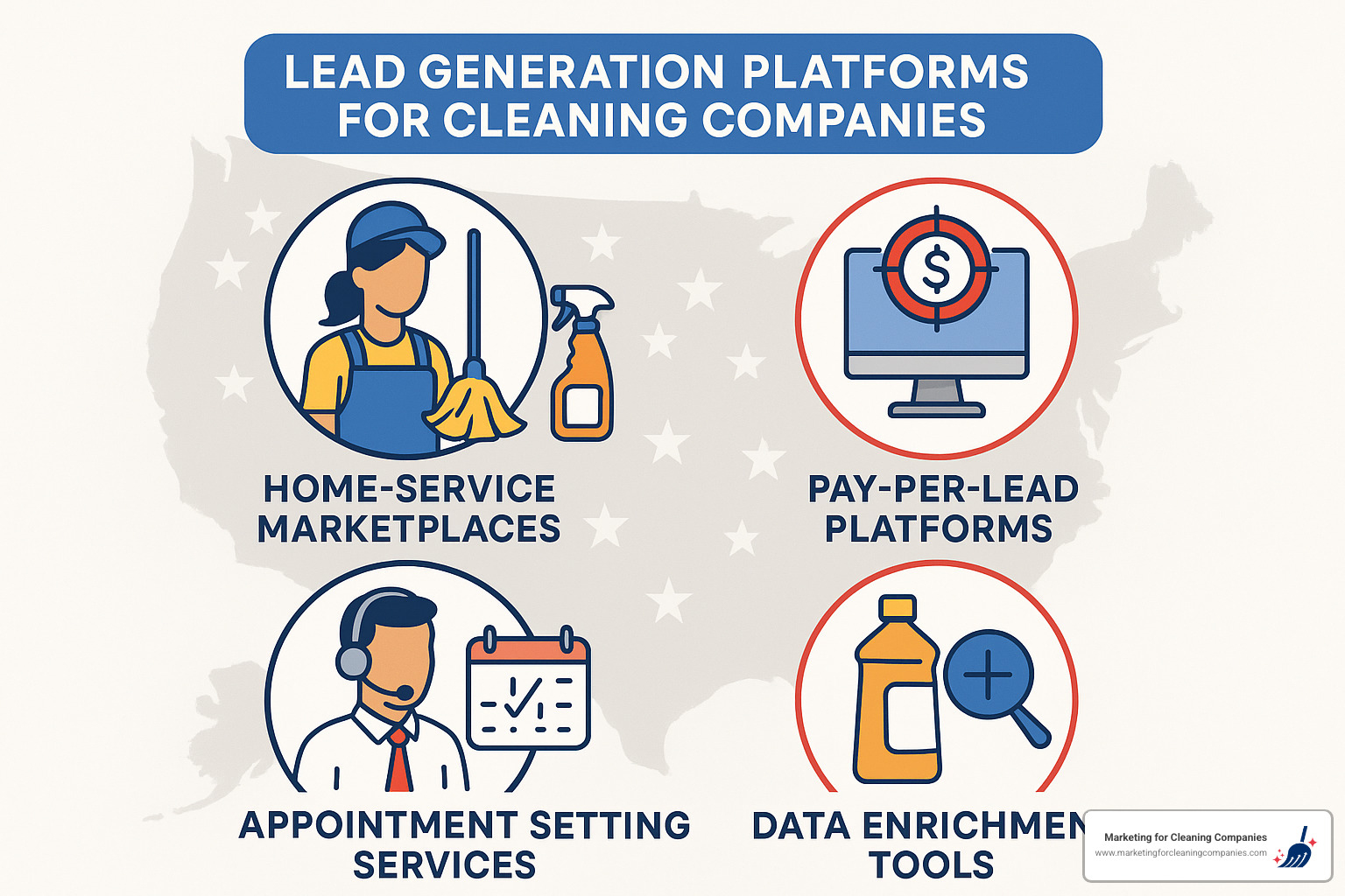 Overview of different types of lead generation platforms for cleaning companies - lead generation websites for cleaning companies