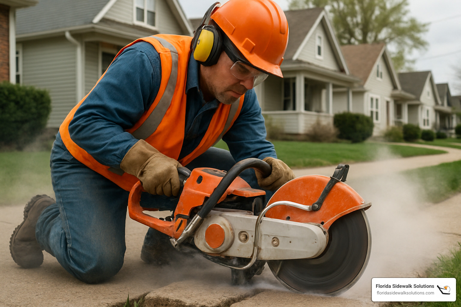 concrete cutting process for sidewalk leveling - concrete leveling sidewalk cost