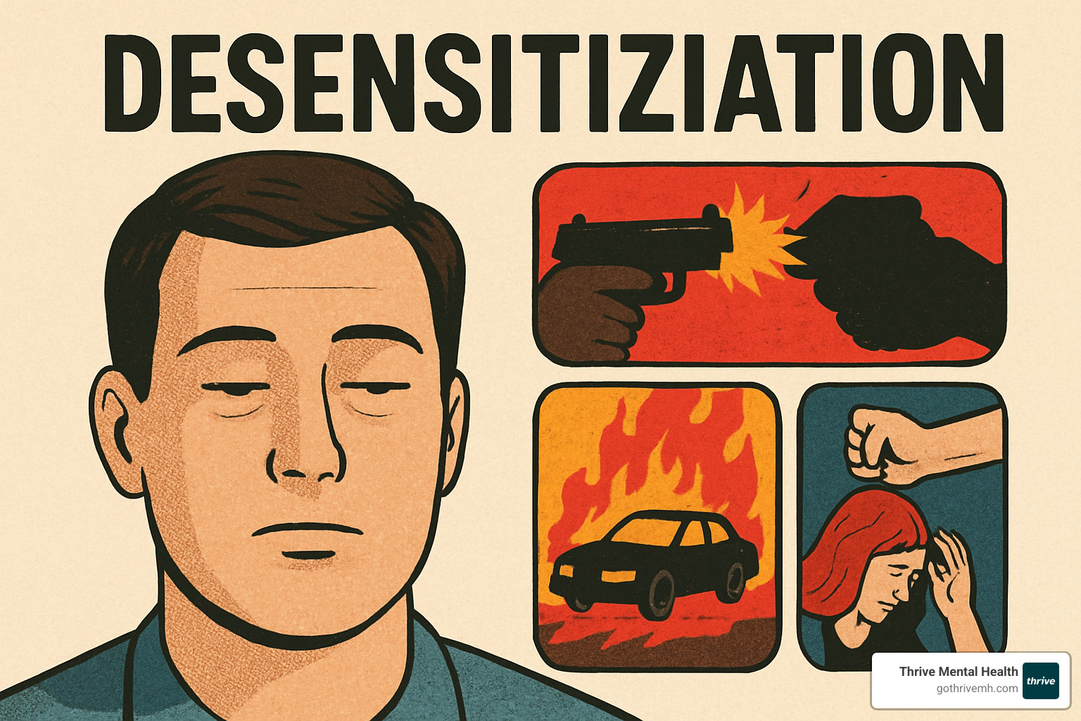 brain regions involved in fear processing - desensitization