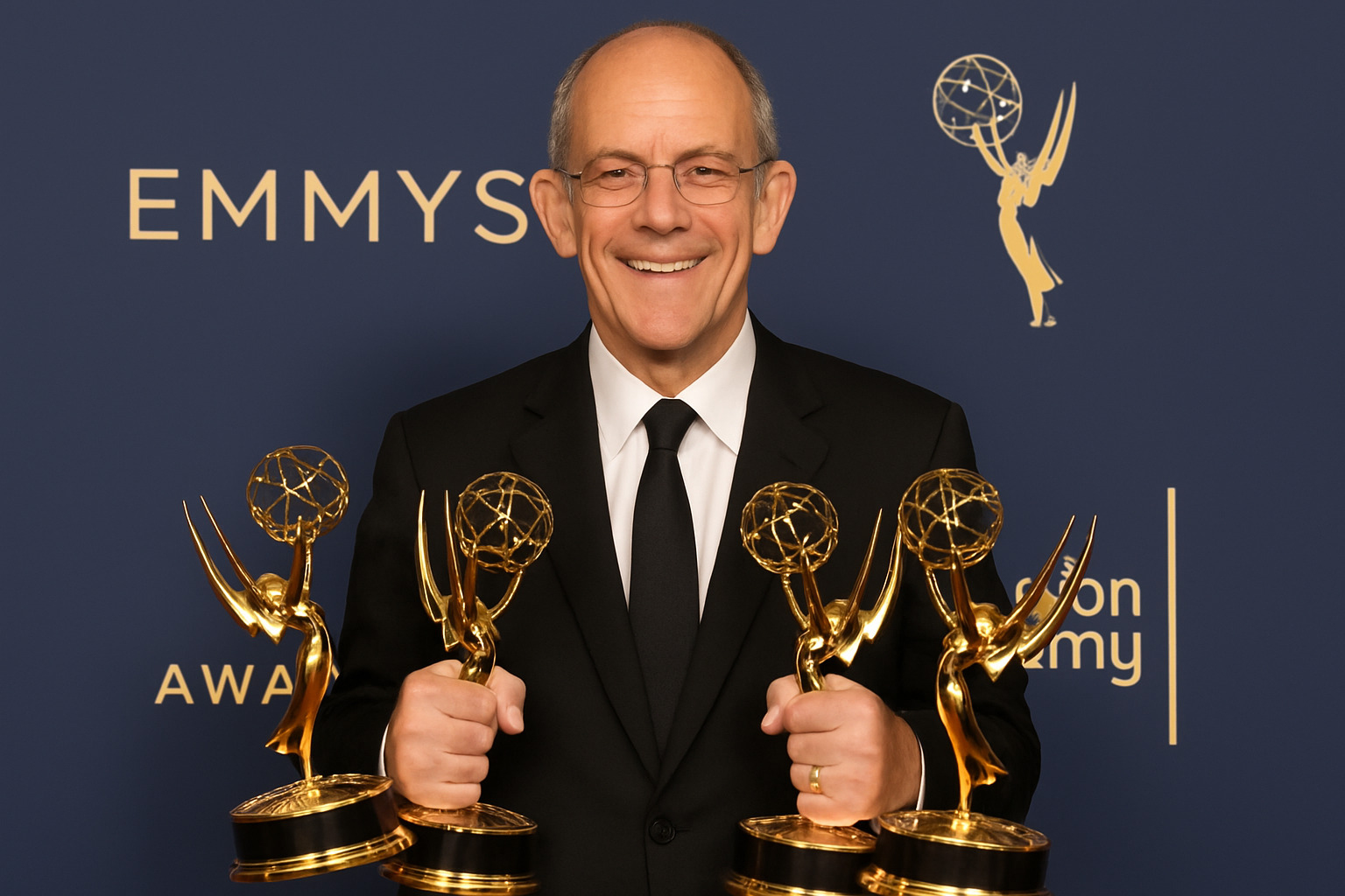 Christopher Lloyd holding Emmy statuettes - christopher lloyd Christopher Lloyd holding Emmy statuettes - christopher lloyd