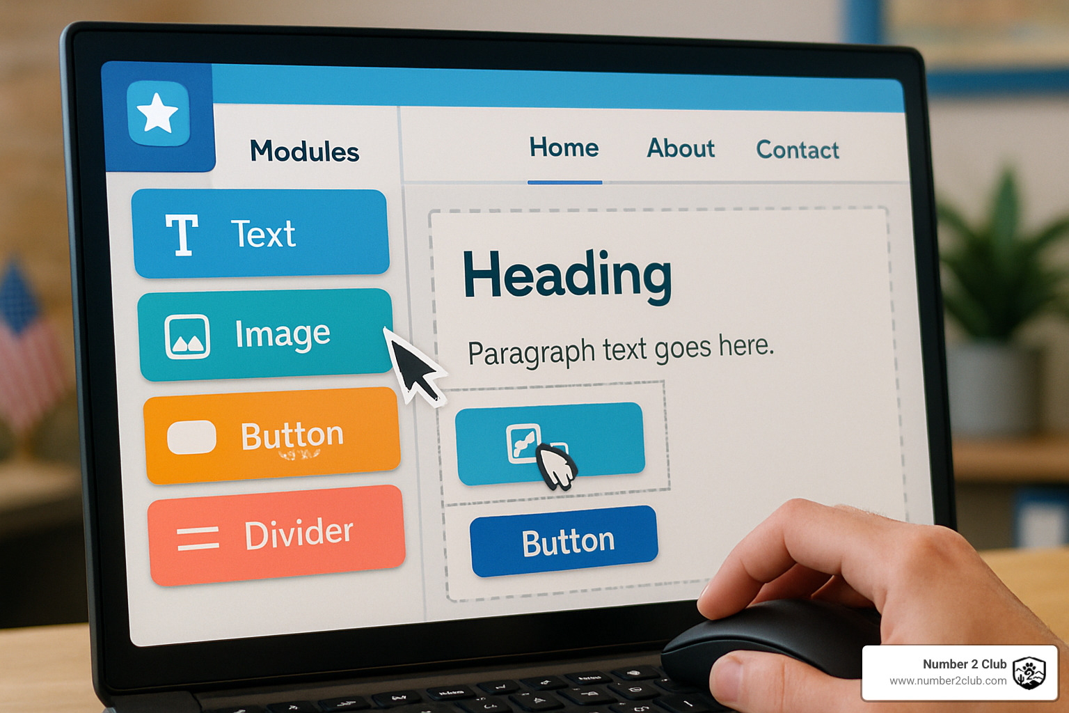 drag and drop website builder interface - how to design a website for a small business
