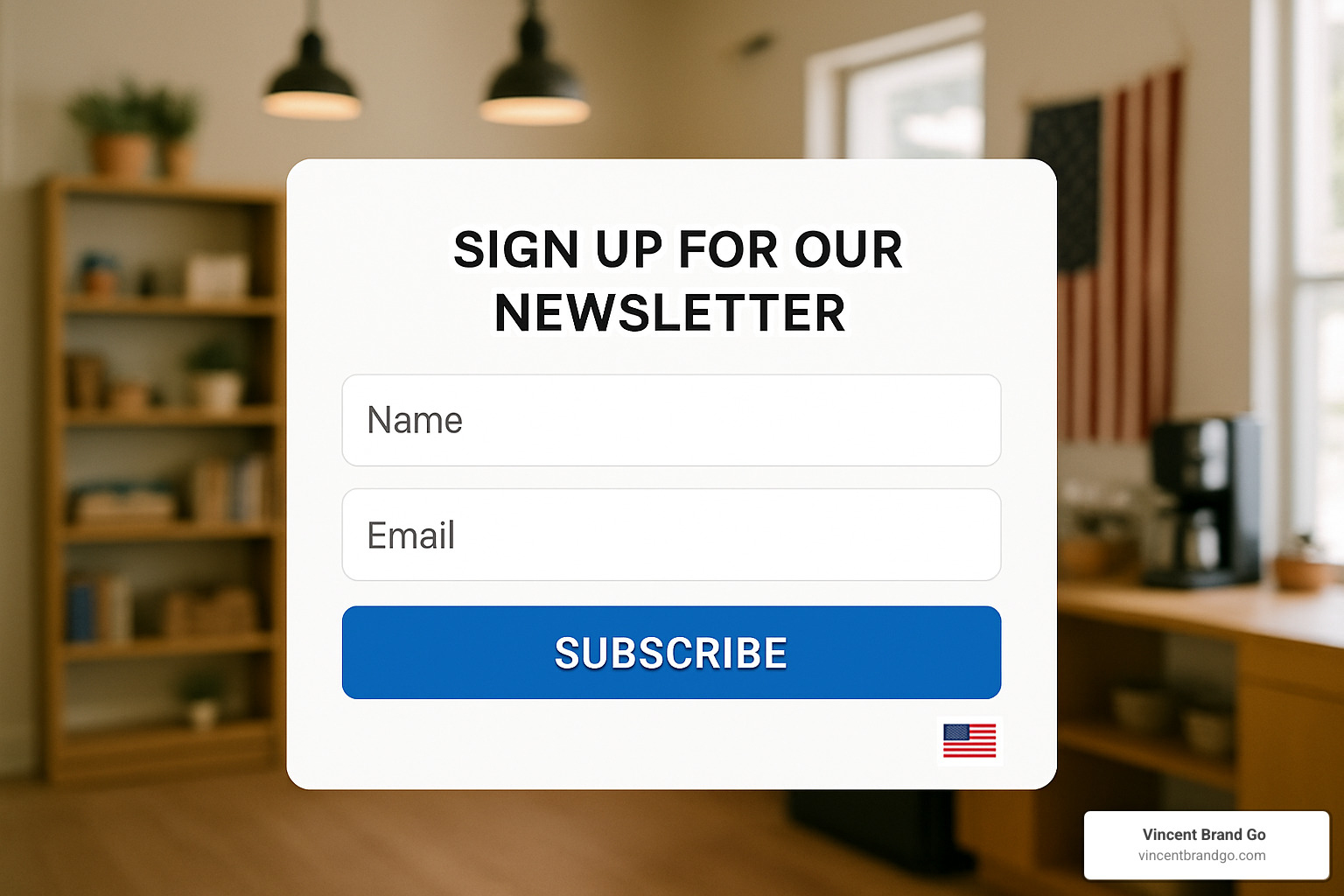 signup form example - email marketing for small business