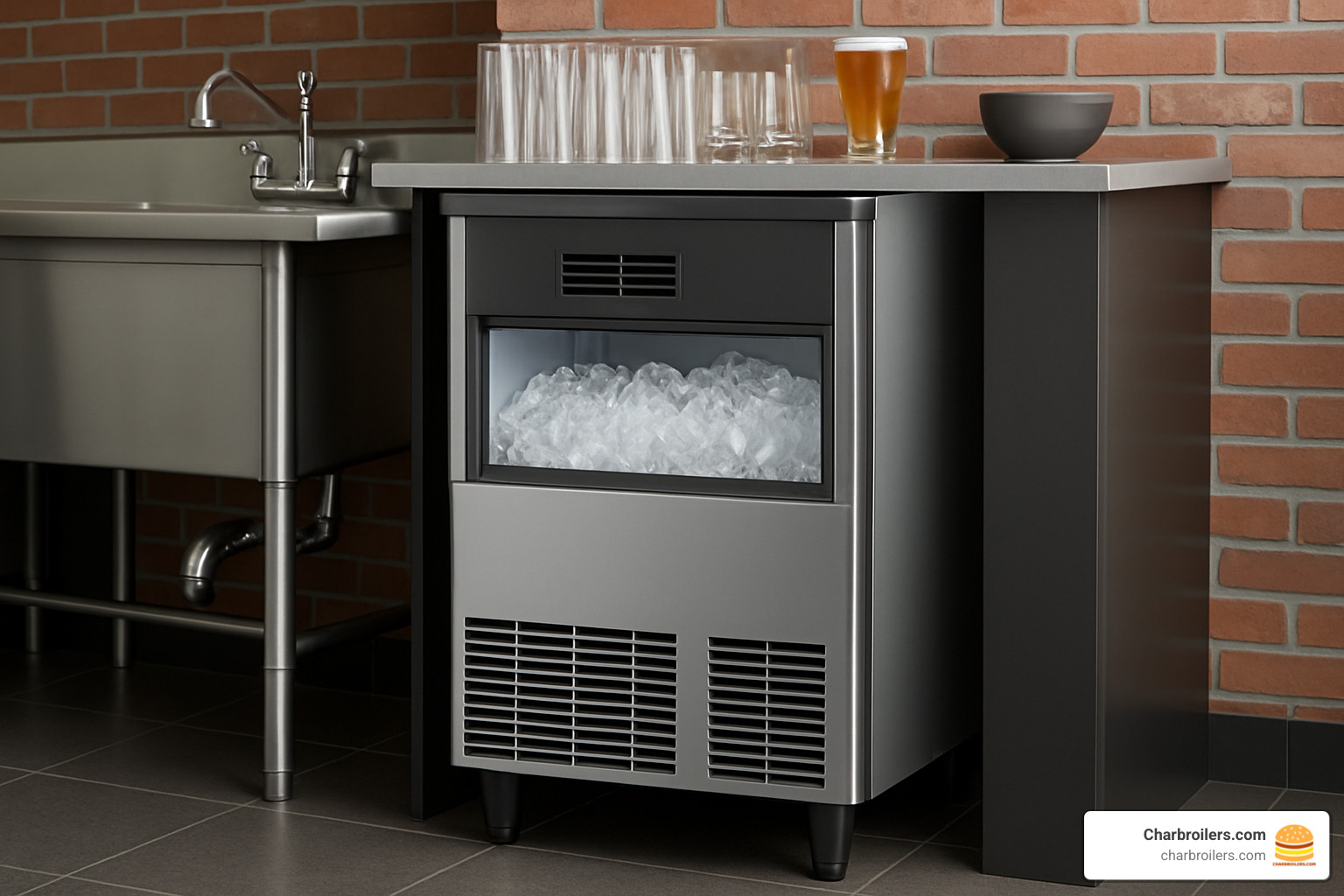 undercounter commercial ice maker - commercial ice maker and bin