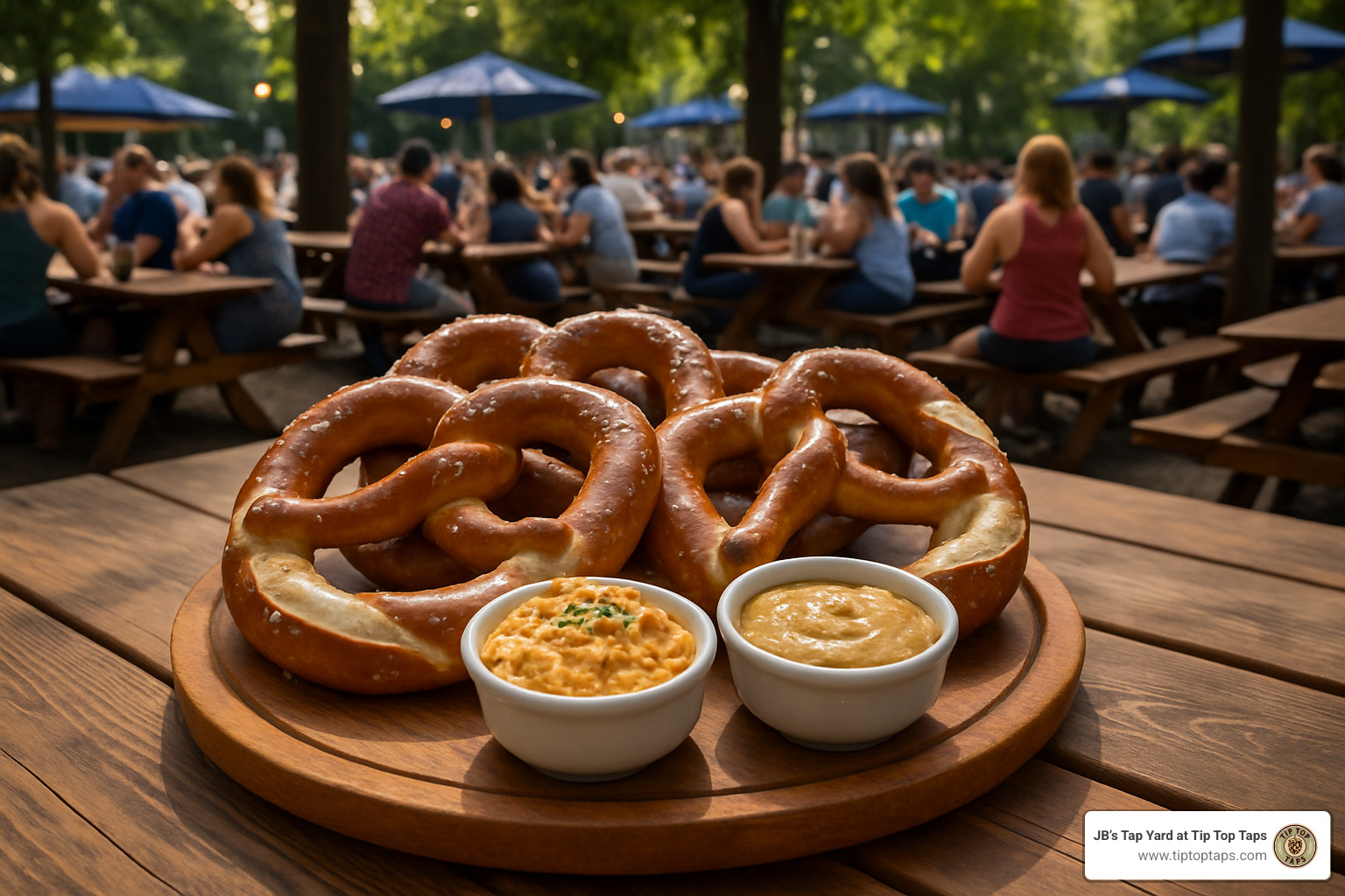 pretzel platter - beer garden menu