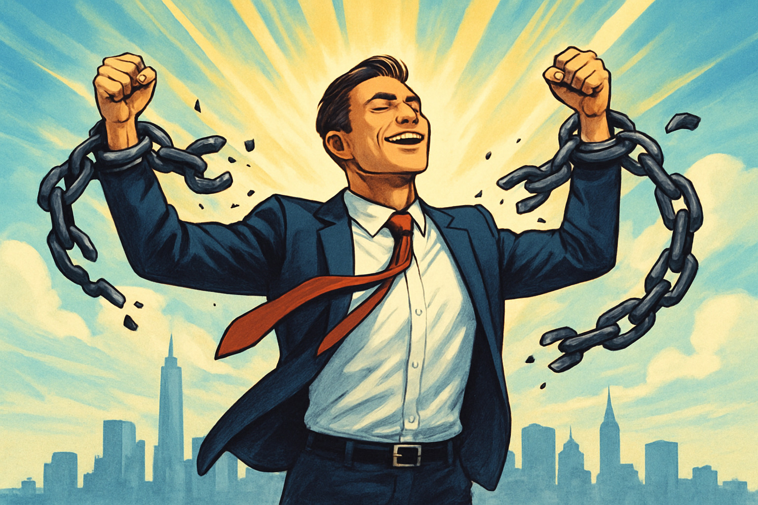 entrepreneur breaking free from mental chains - mindset coaching for entrepreneurs