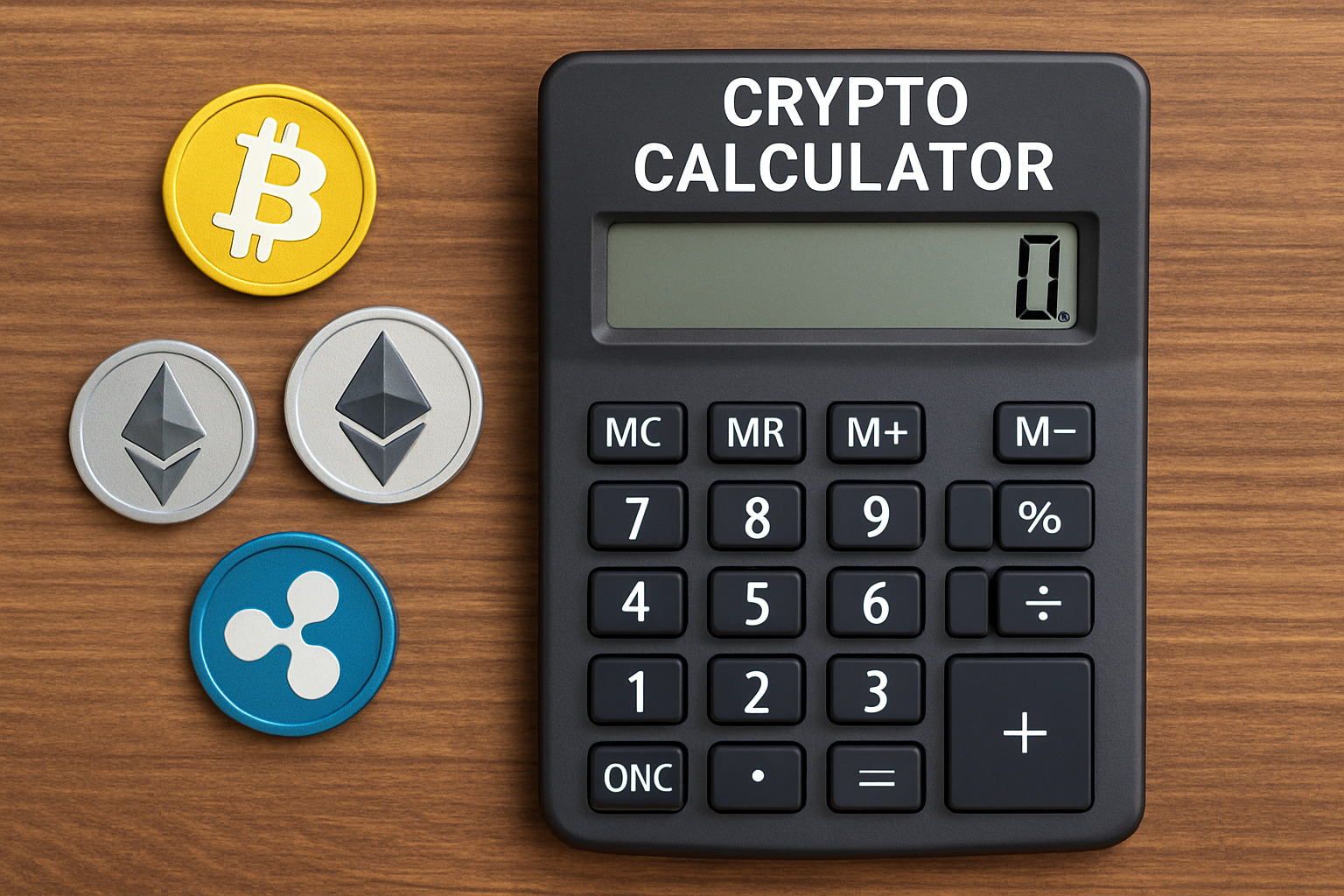 desktop calculator interface showing crypto profit calculation - crypto calculator