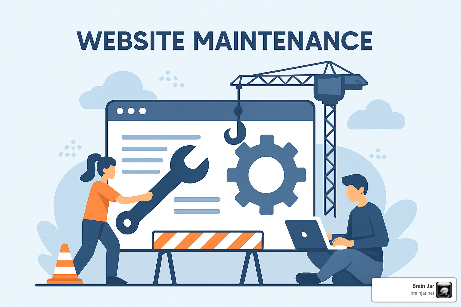 website maintenance dashboard showing security checks, backups, and performance metrics - website maintenance