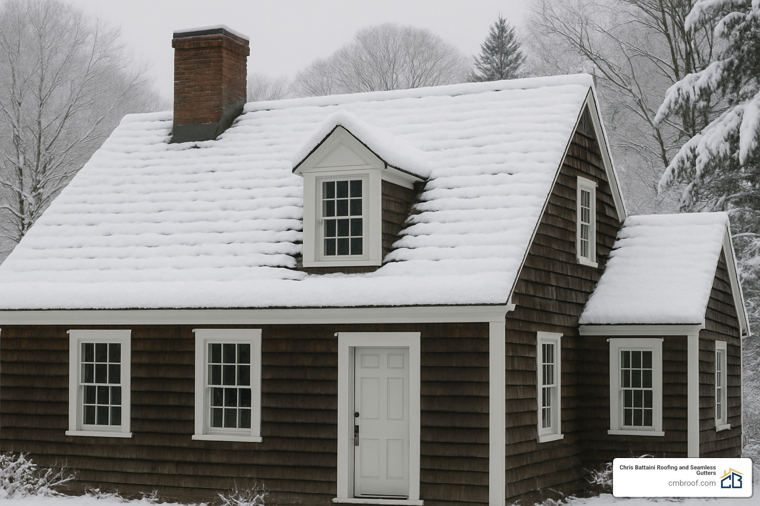 cedar shake roof in winter with snow - are cedar shake roofs good