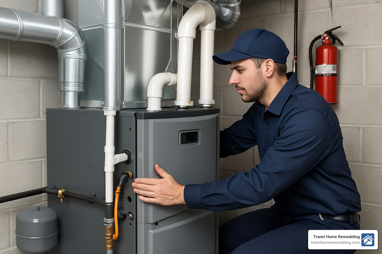 Stay Cozy: Top Heating and Cooling Products Reviewed 2 modern high-efficiency furnace installation - heating and cooling