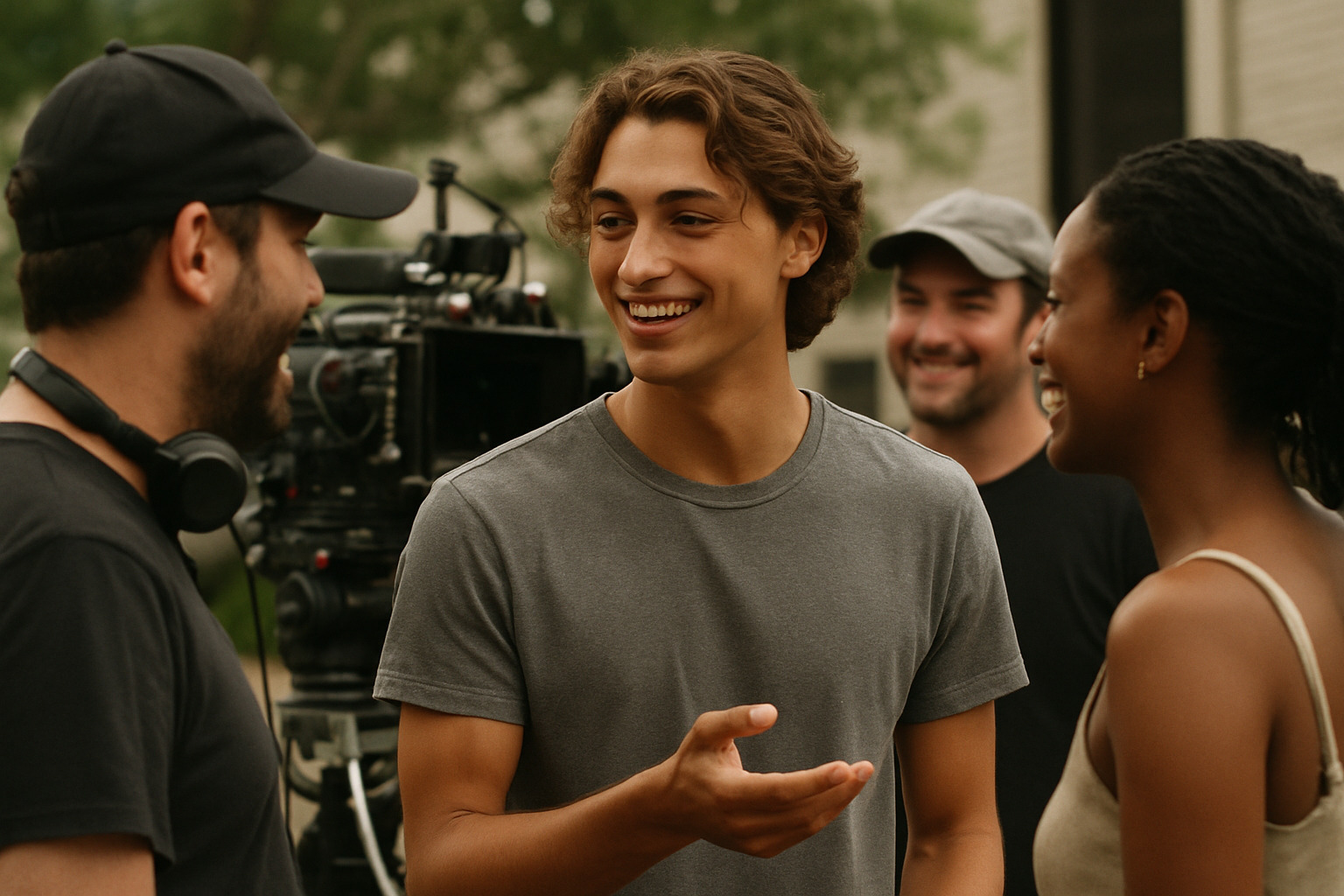 on-set moment - gavin casalegno
