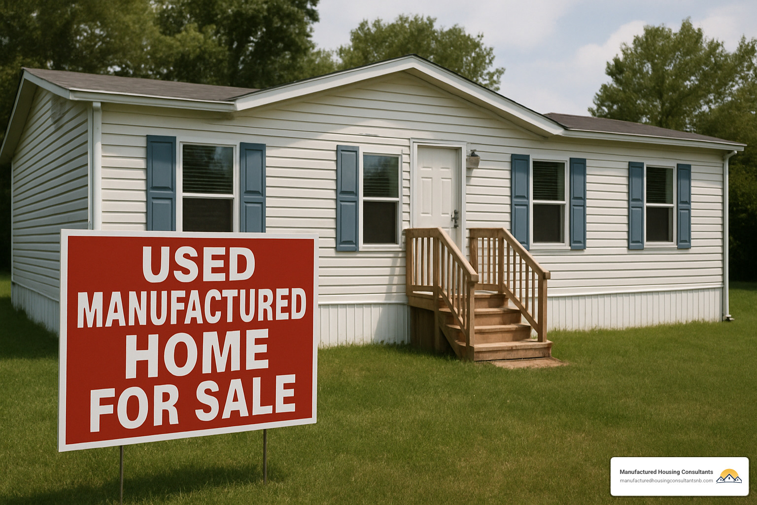 Large truck transporting a manufactured home on a highway with escort vehicles - used manufactured home for sale near me
