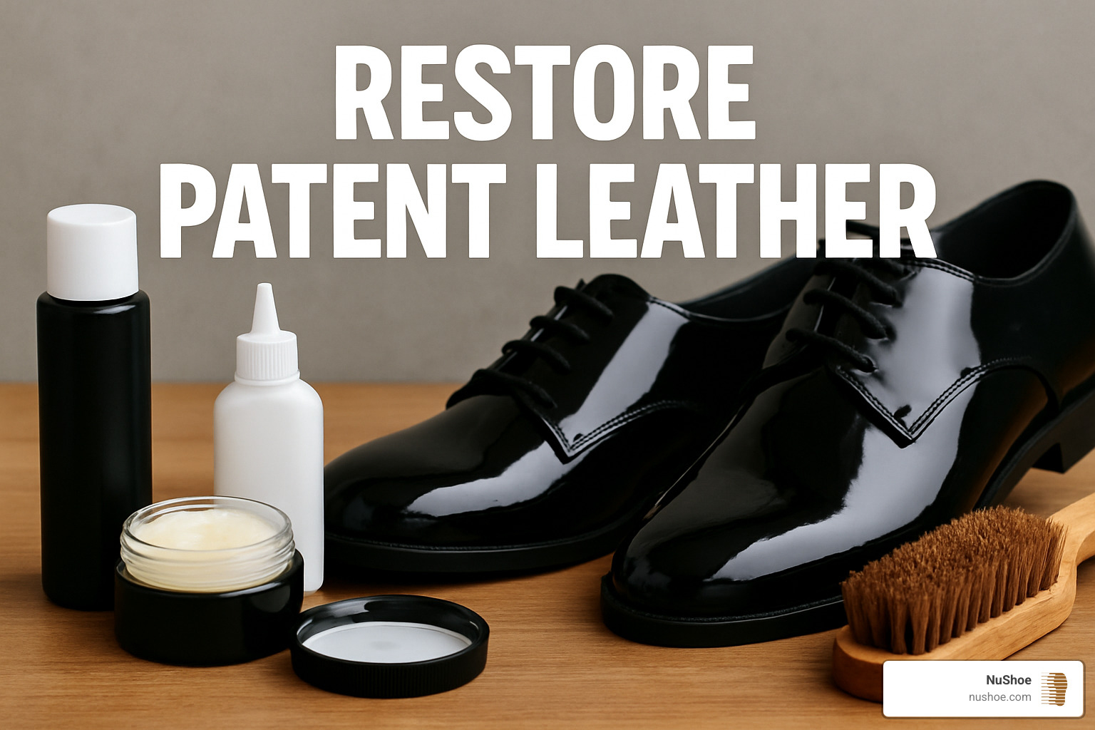 patent leather care supplies and storage - restore patent leather