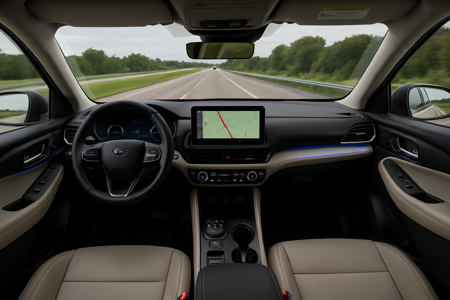 infotainment system and comfort features in hybrid SUV - best hybrid suv for highway driving