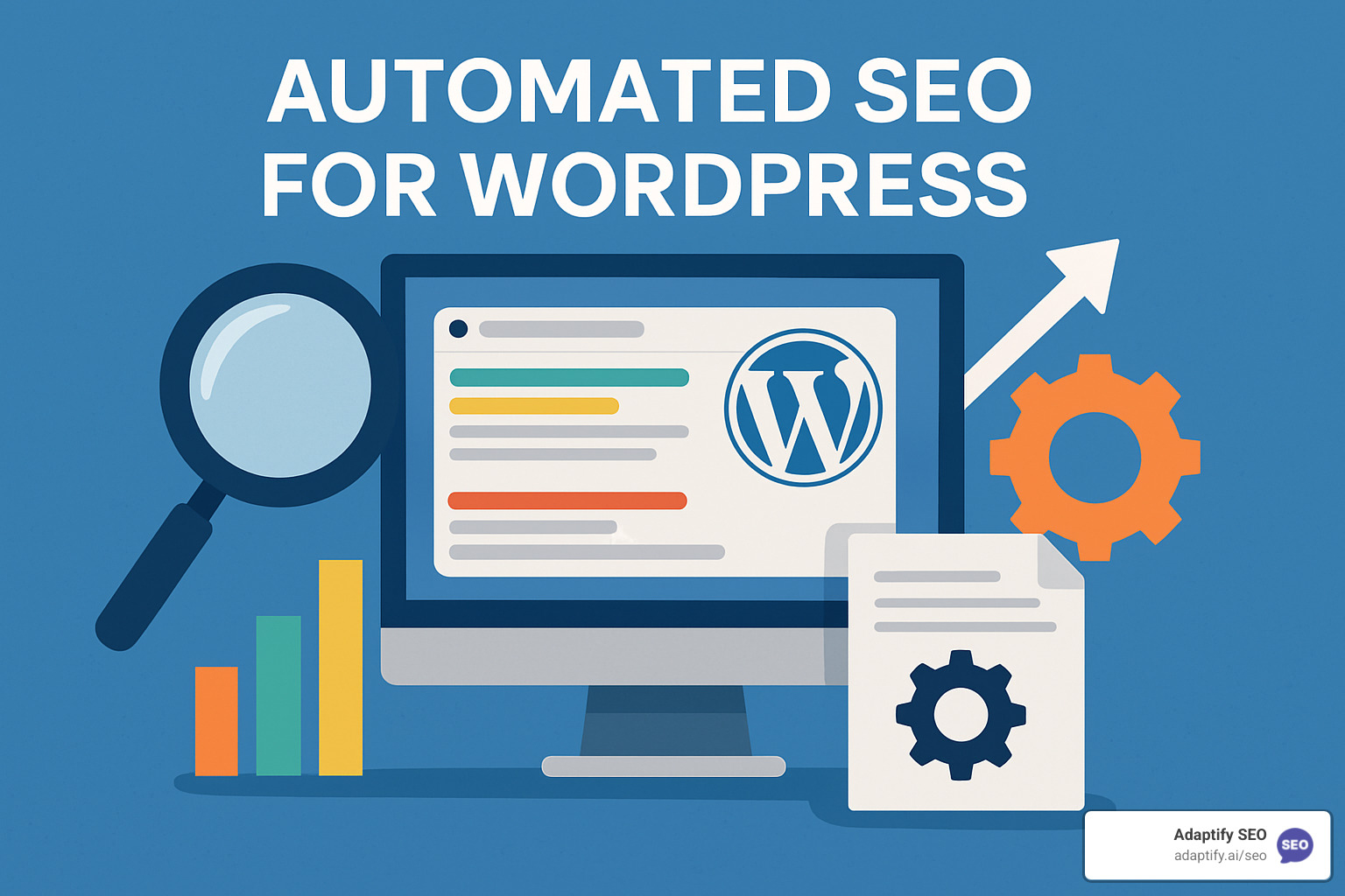WordPress dashboard showing SEO plugin setup process - automated seo for wordpress