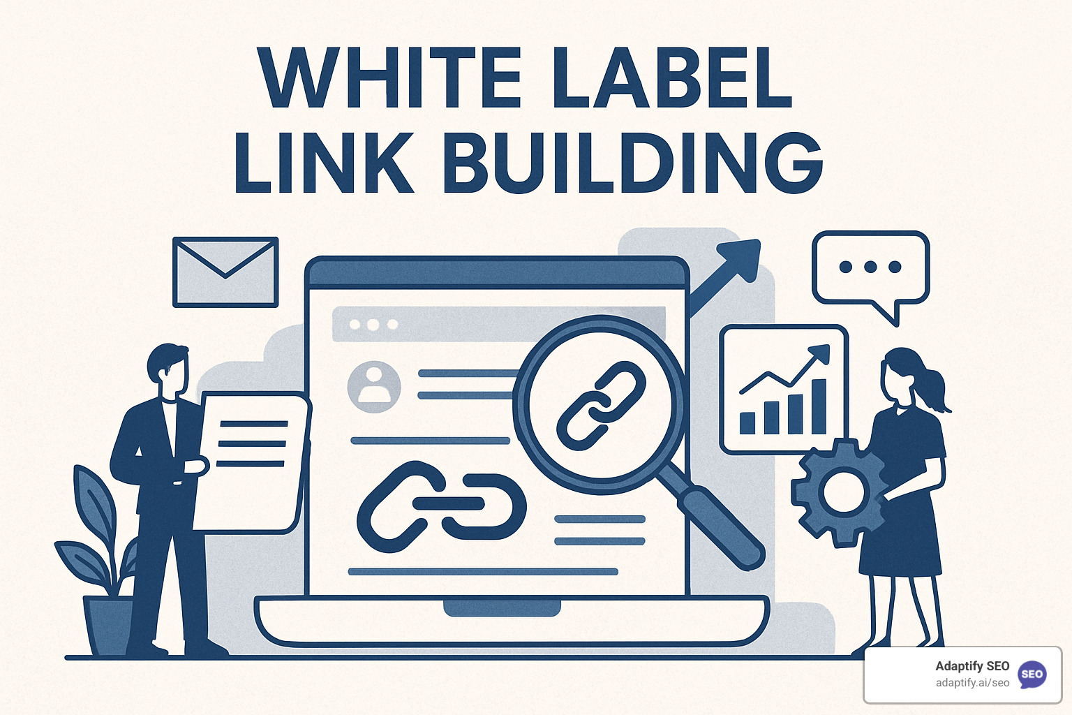 Dashboard screenshot showing link quality metrics including Domain Rating, organic traffic, and relevancy scores - white label link building