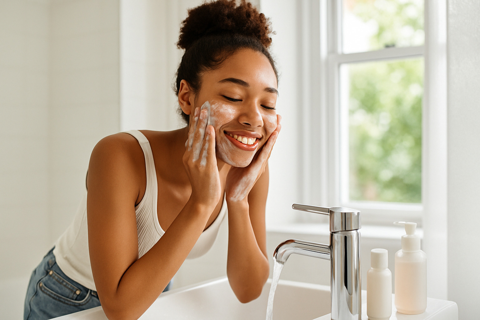 gentle skincare routine steps - natural beauty confidence
