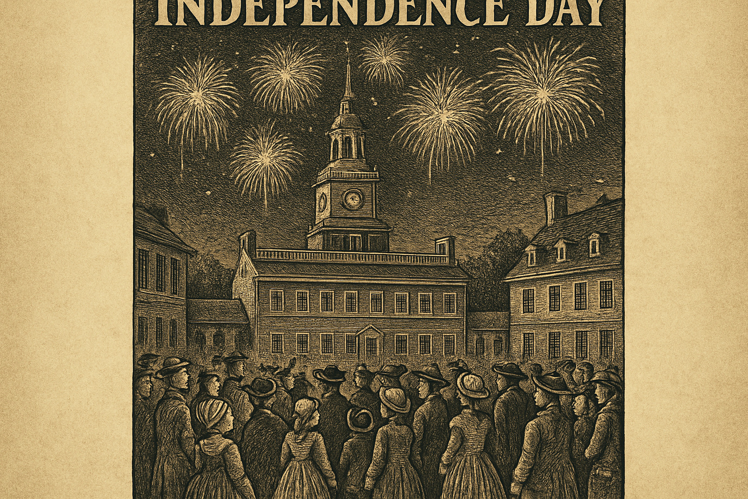vintage 1777 fireworks poster - fourth of july vintage 1777 fireworks poster - fourth of july