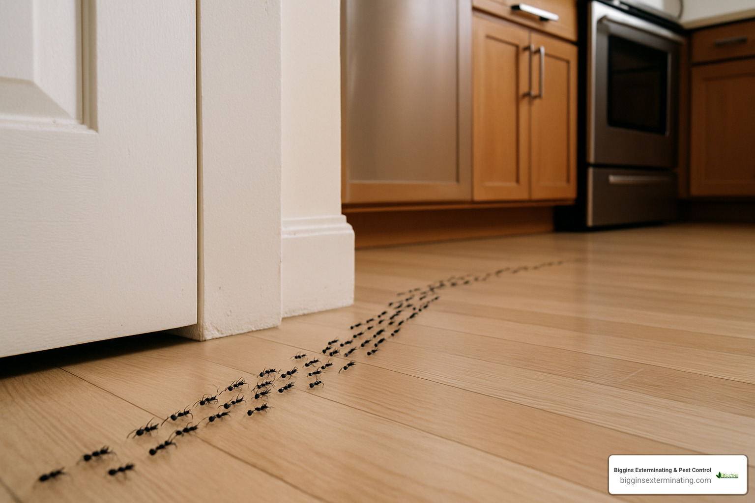 ant trail entering kitchen - exterminators ants