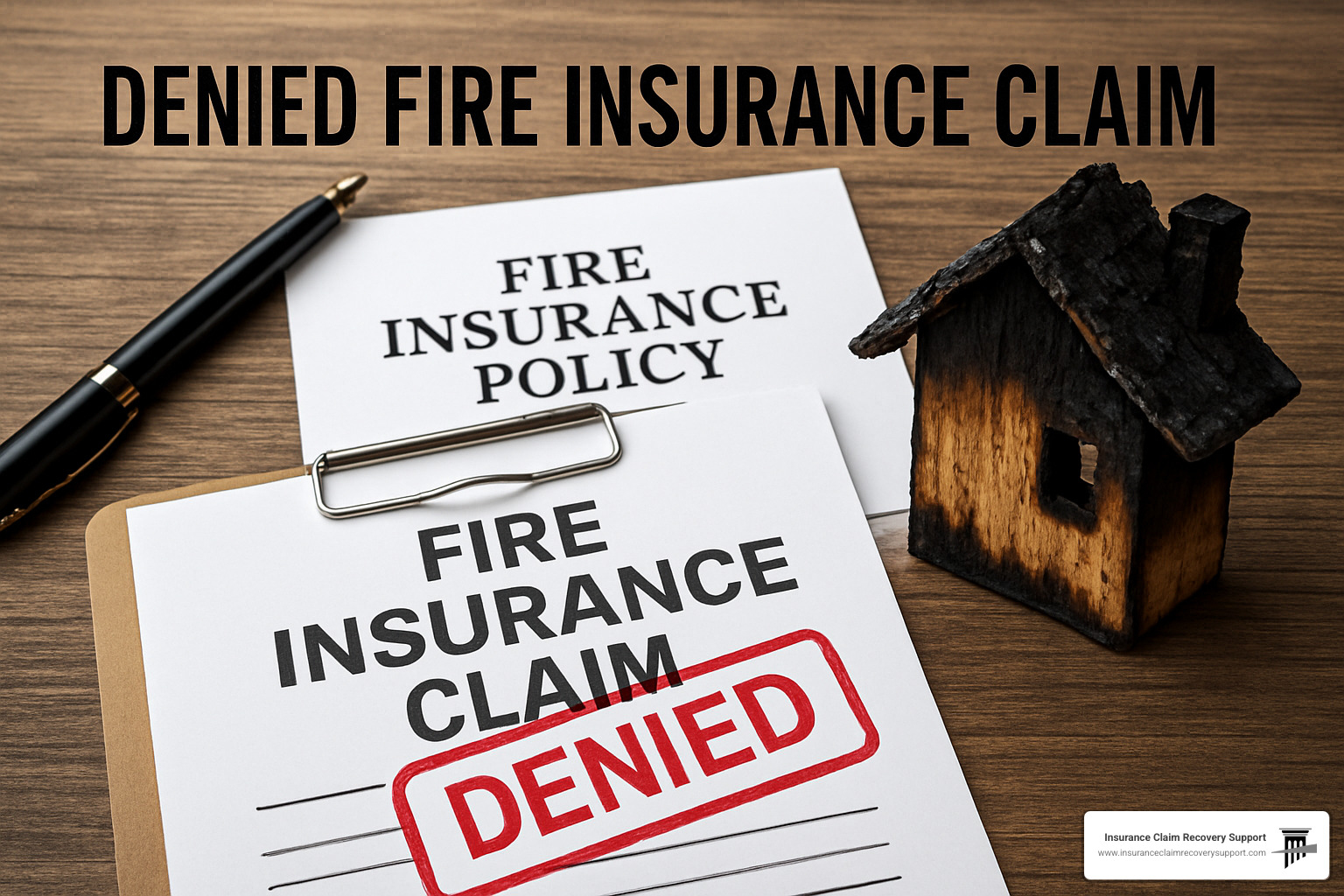 organized receipts and documentation - denied fire insurance claim