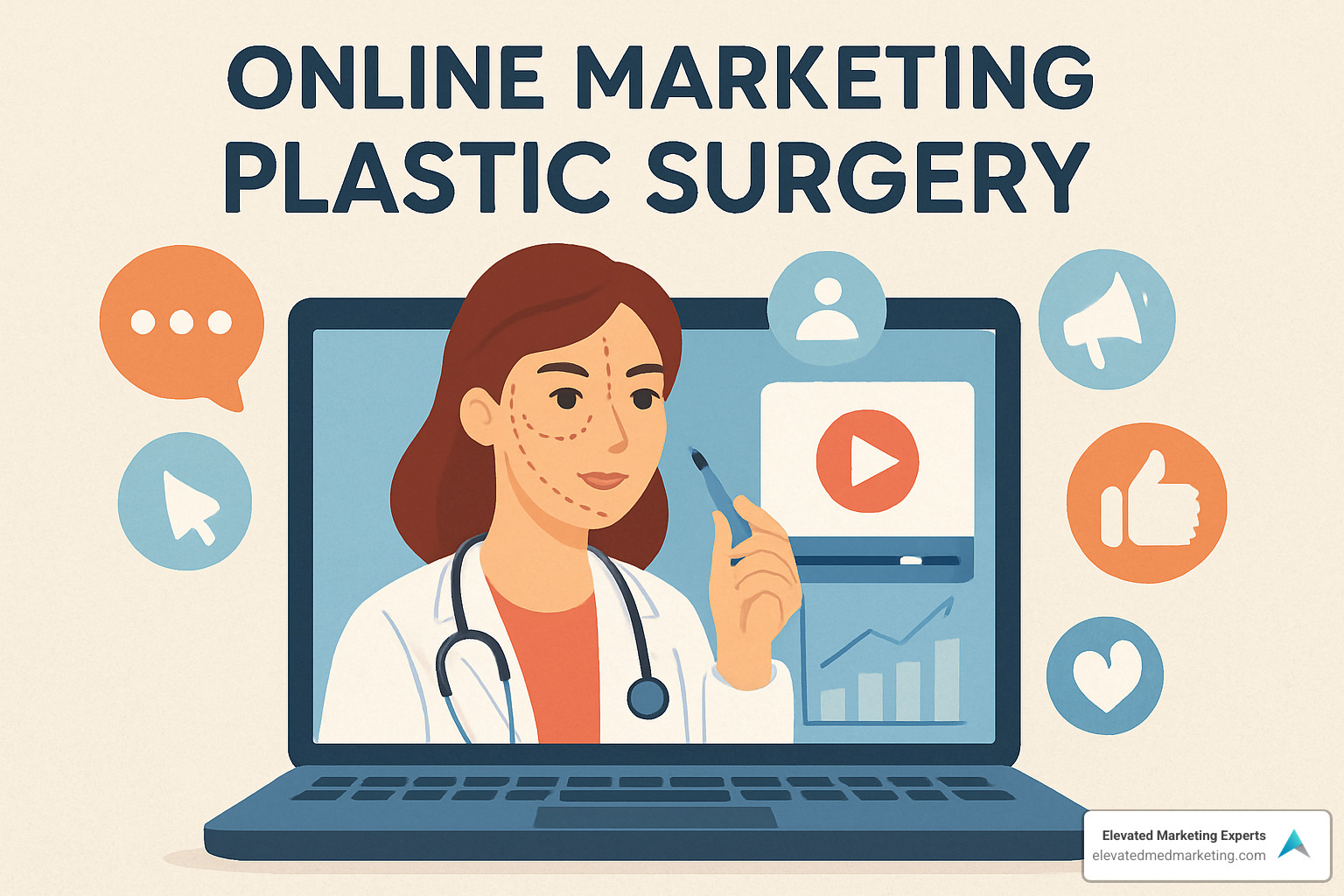 Screenshot of an optimized plastic surgery homepage featuring clean design, prominent before-and-after gallery, clear consultation booking button, surgeon credentials, and patient testimonials - online marketing plastic surgery