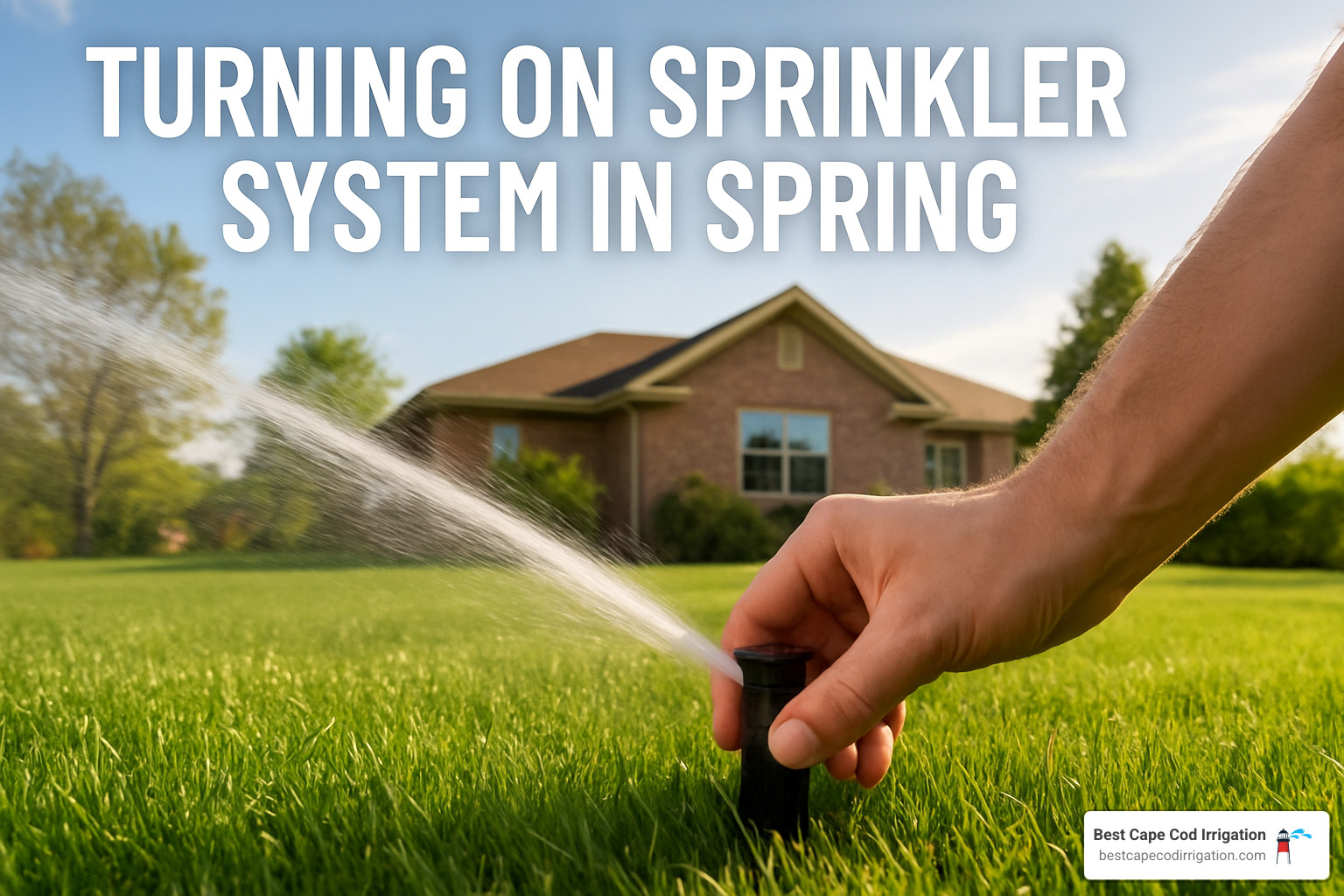 smart irrigation controller display showing spring programming settings - turning on sprinkler system in spring