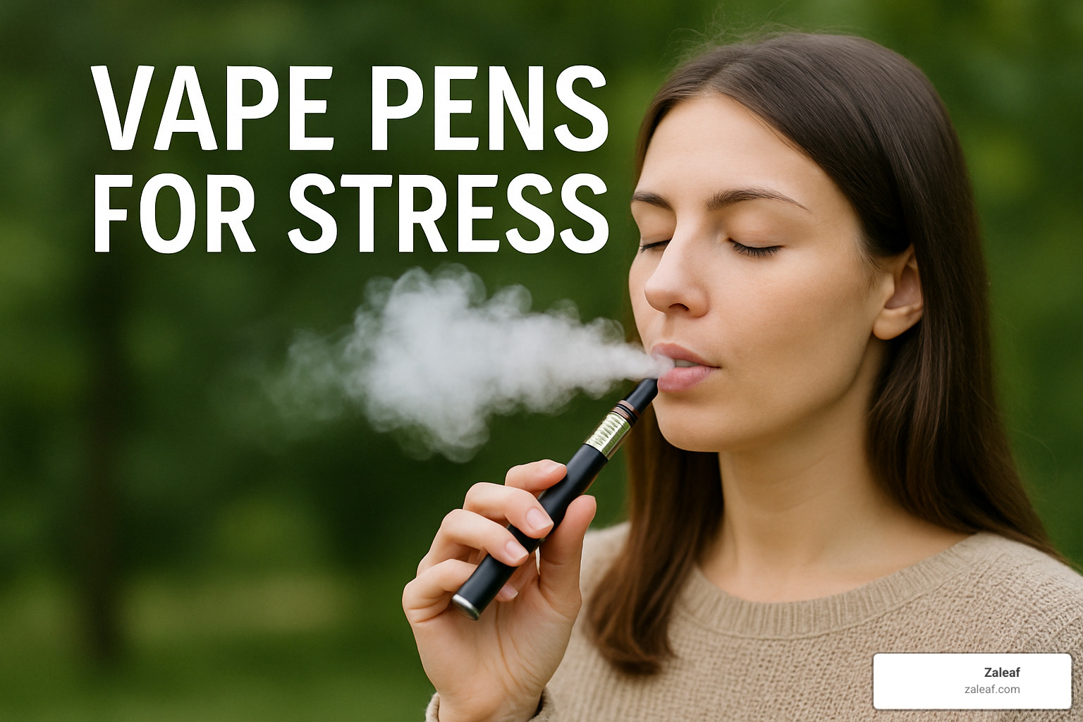 Person writing in a wellness journal next to a vape pen - Vape pens for stress