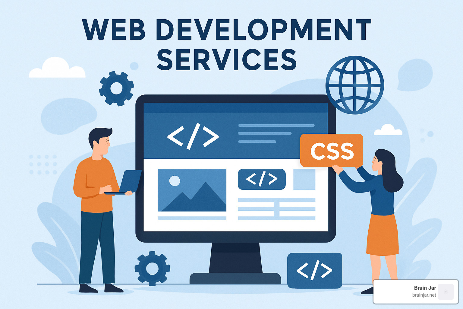 futuristic web interface showing AI integration, voice search, and advanced user interactions - web development services