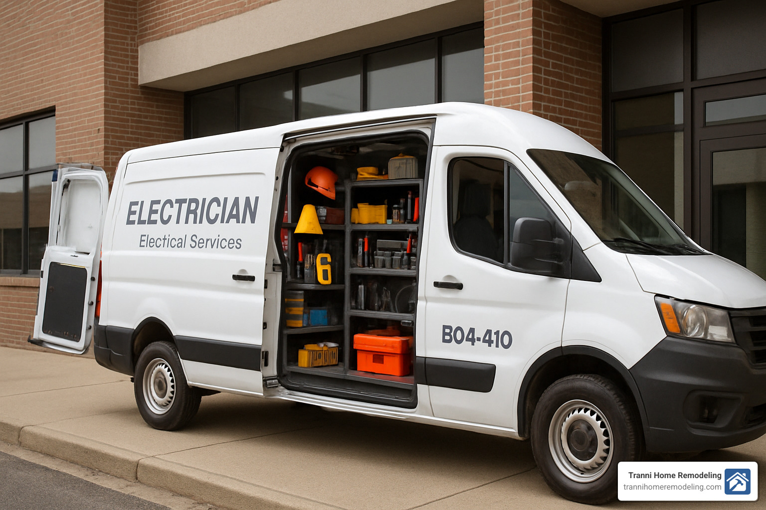 fully stocked electrician service van with diagnostic equipment - emergency commercial electrician near me
