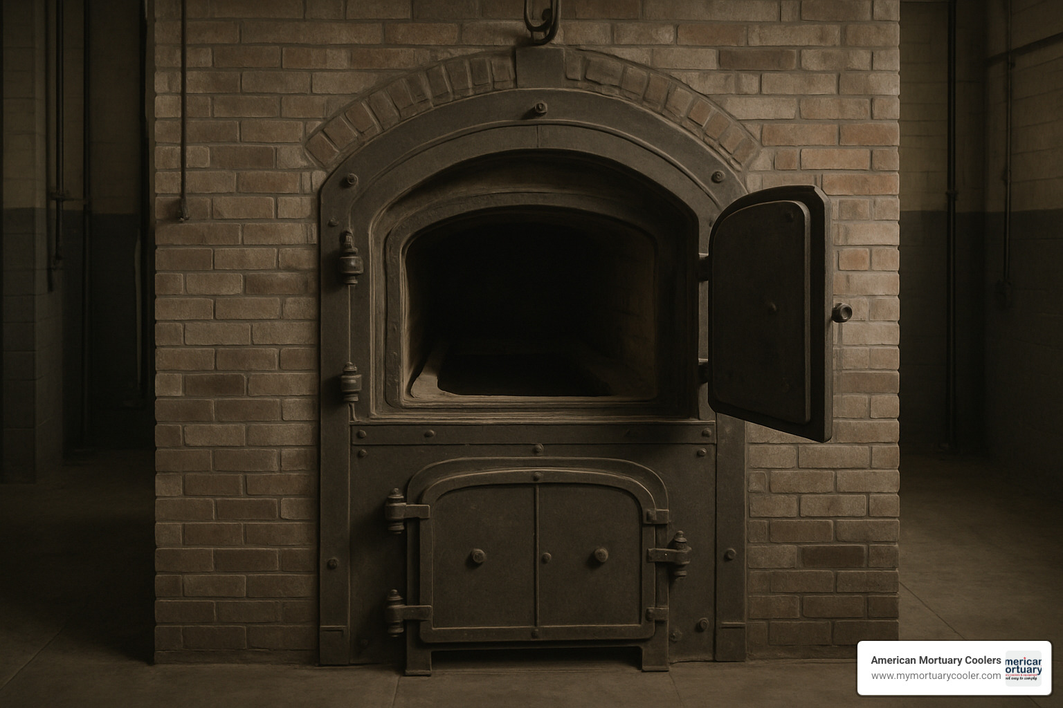 Old retort furnace used for cremation - Heights Crematory in Chicago Heights