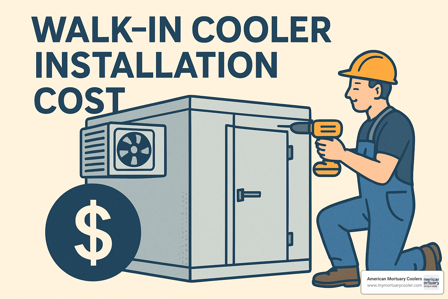 exploded-view cooler drawing - walk in cooler installation cost