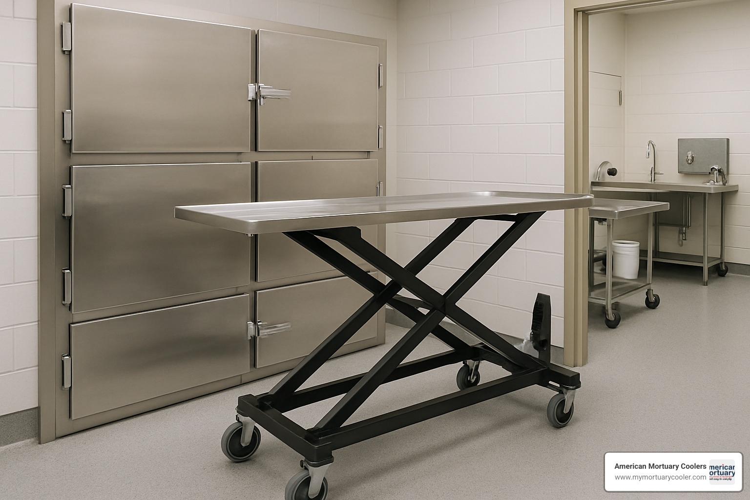 scissor-style mortuary lift - mortuary lift system