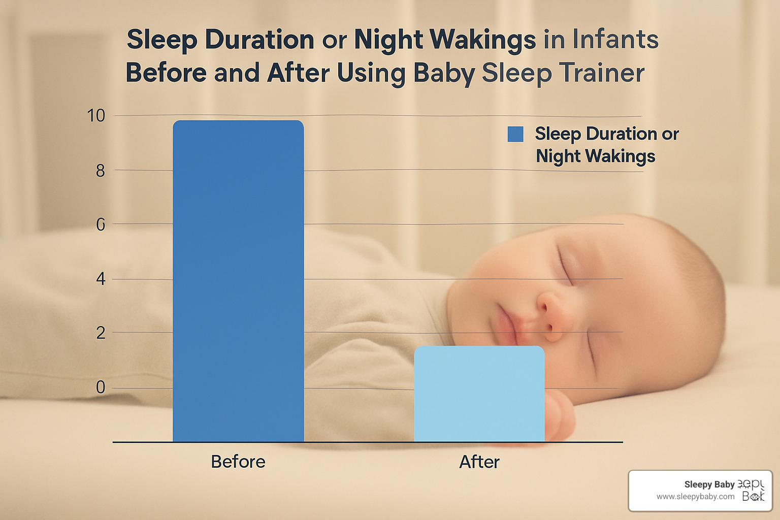 statistical data showing sleep improvement with baby sleep trainer devices - baby sleep trainer device