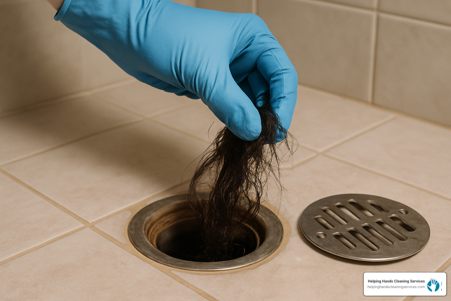 hair clog extraction from drain - safe way to unclog shower drain