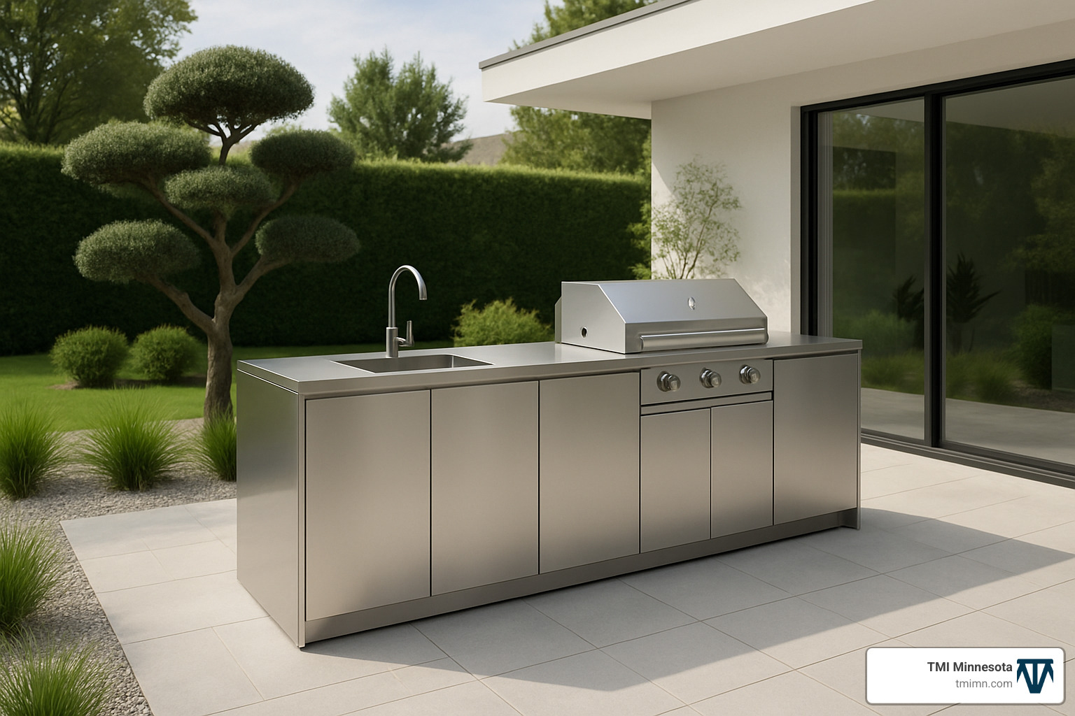 77489048bc5a132221cad4857ce174524929a66c Cook Outside the Box with These Modern Outdoor Kitchen Inspirations Discover modern outdoor kitchen ideas, layouts, and design tips to boost home value and enjoy stylish, year-round al fresco living. minimalist outdoor kitchen island with clean lines - modern outdoor kitchen
