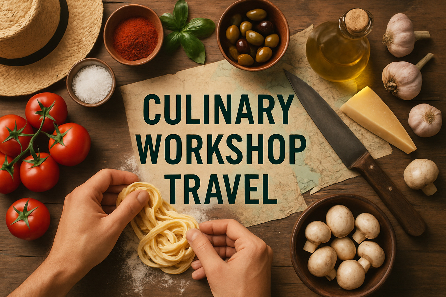 Recipe booklet and cooking notes from culinary workshop travel experience - culinary workshop travel