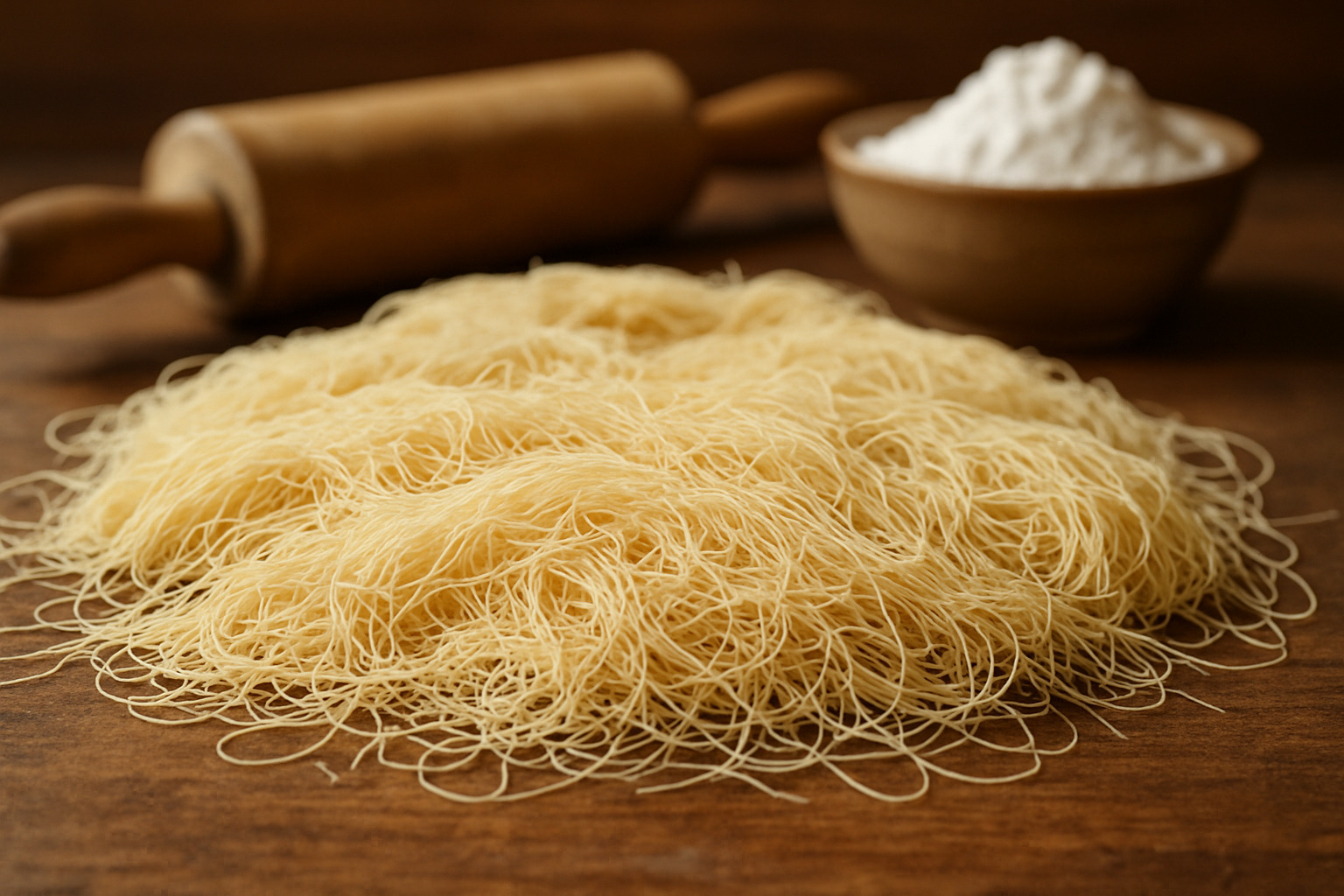 home-made kataifi strands - kataifi