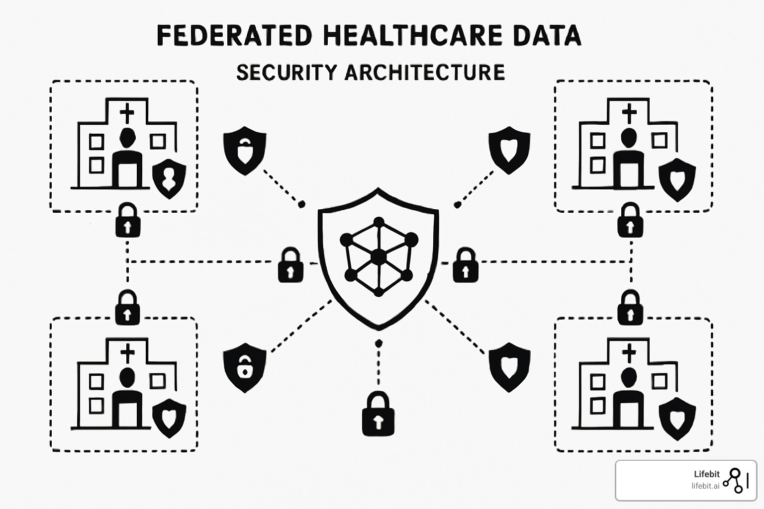 security architecture diagram - federated data analysis