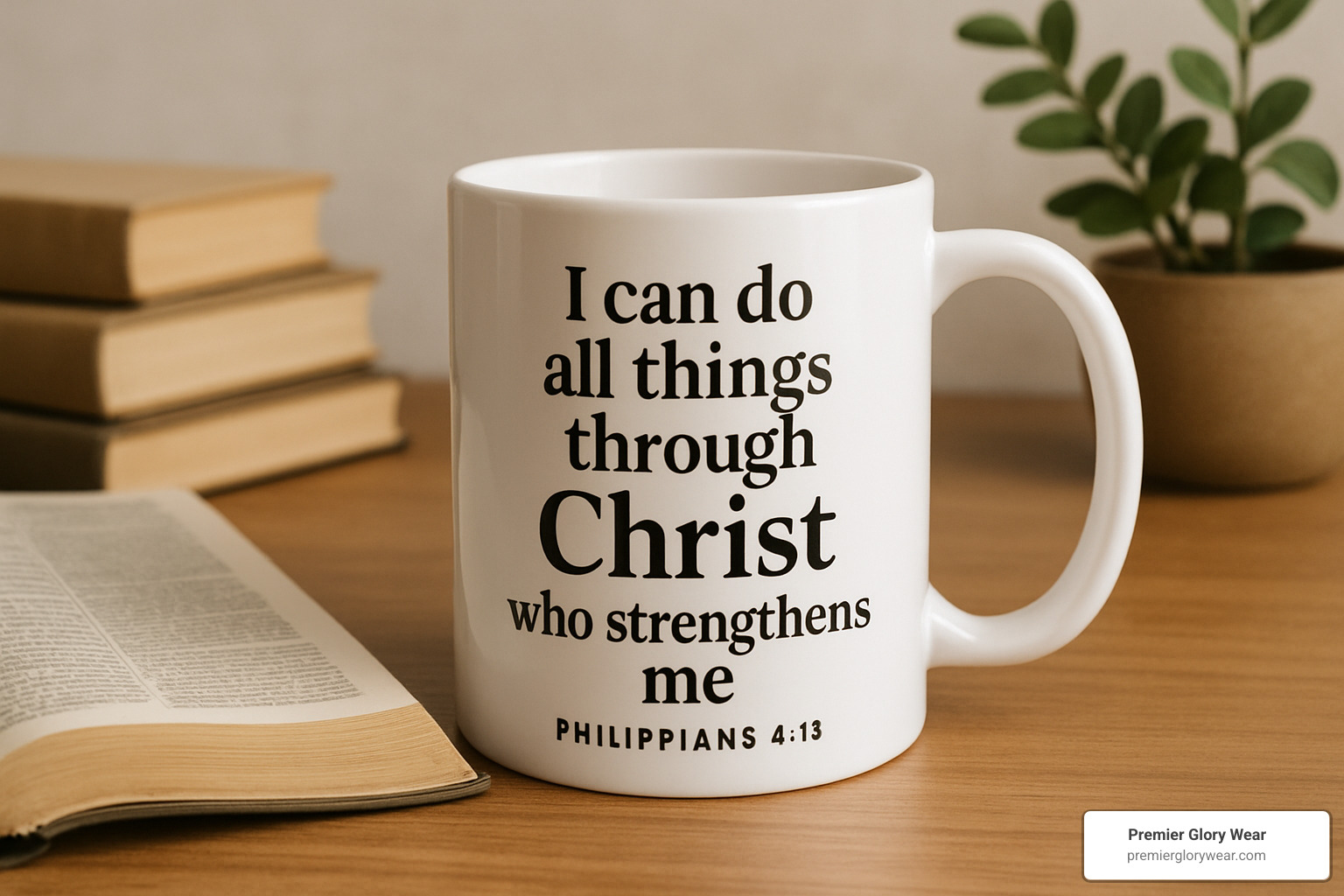 Watercolor floral Bible verse mug design - Bible verse mug