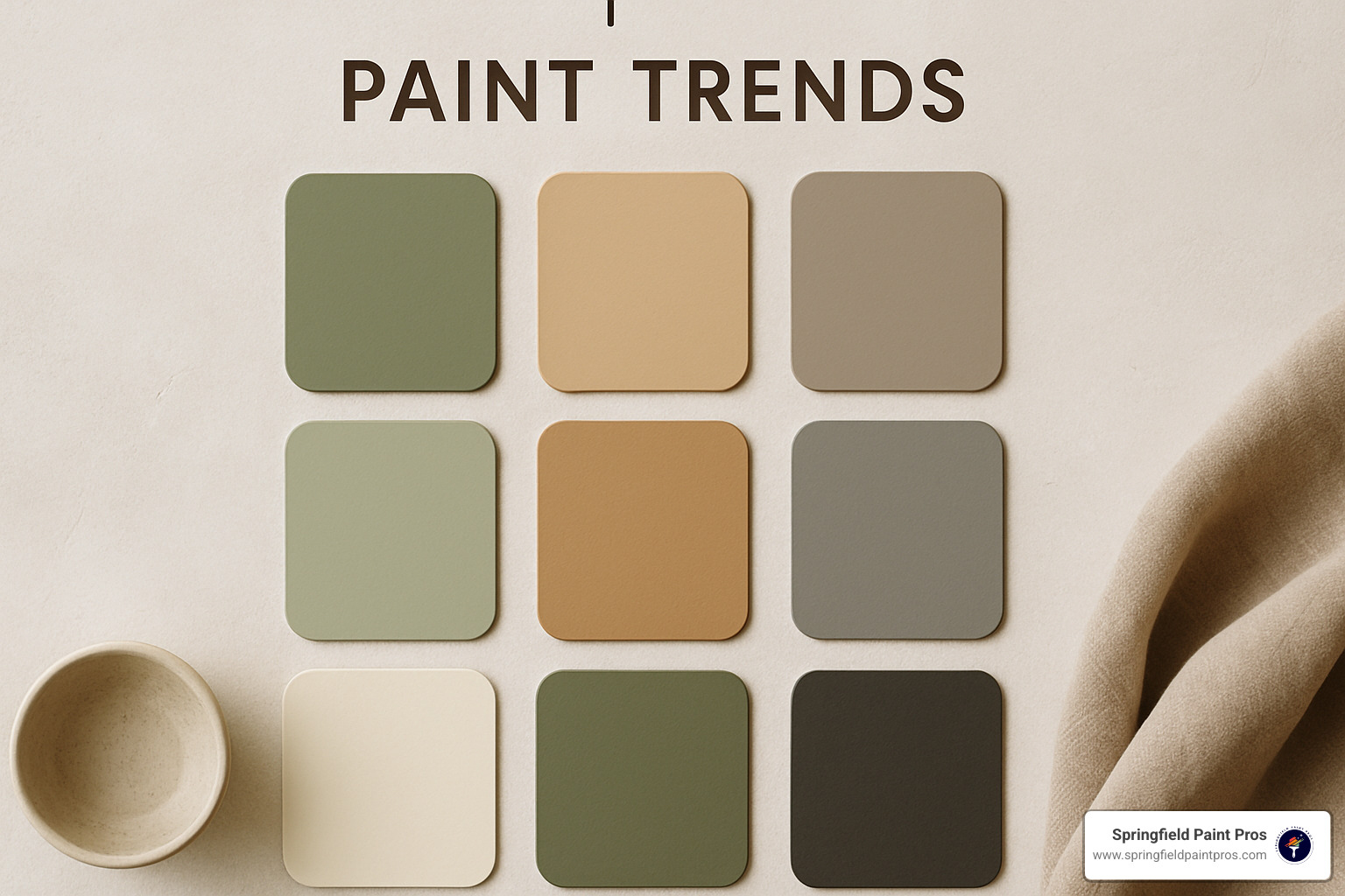 2025 paint trends palette showing earthy greens, warm neutrals, and sophisticated grays - painters in springfield ohio 2025 paint trends palette showing earthy greens, warm neutrals, and sophisticated grays - painters in springfield ohio