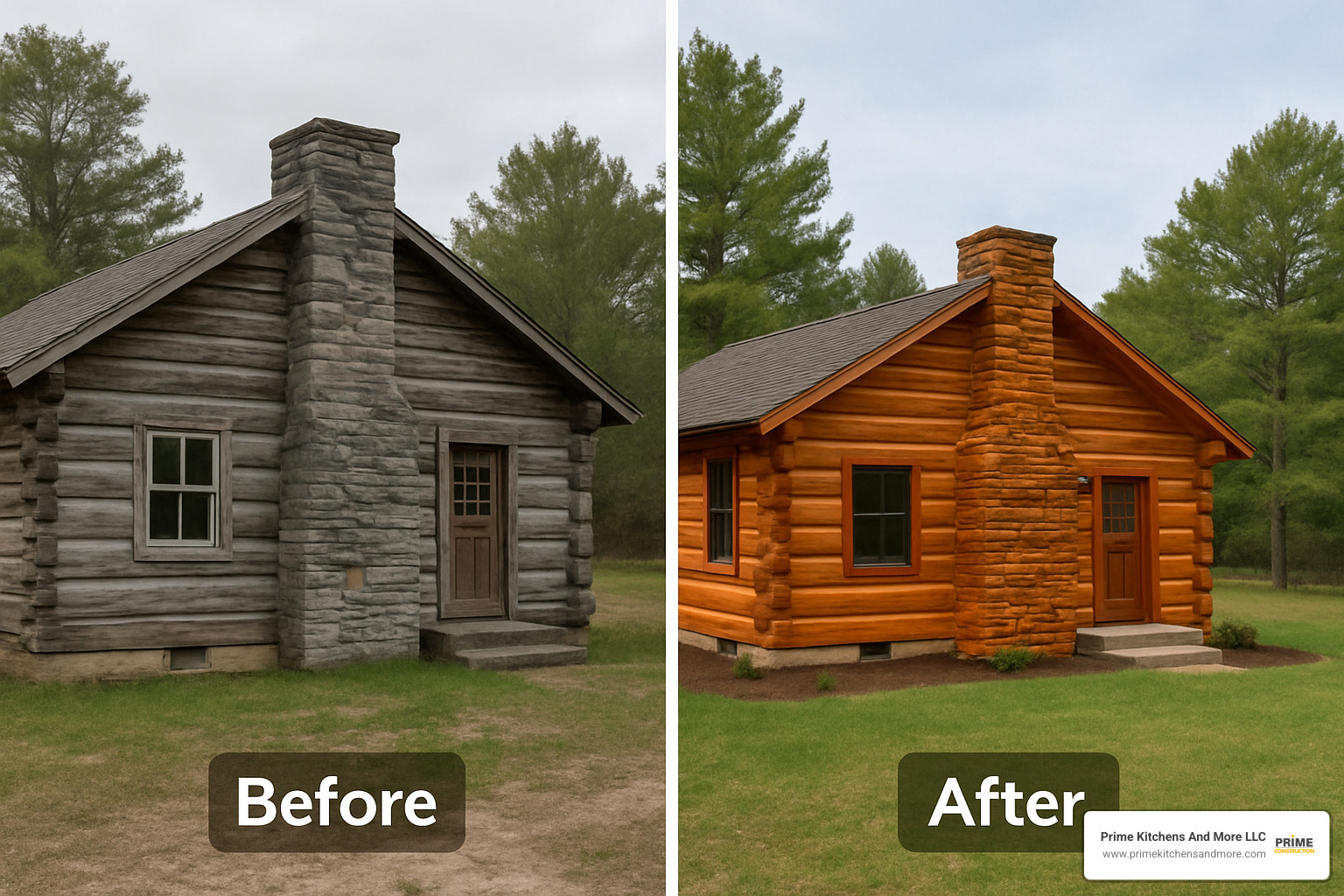 log home restoration before and after - home restoration