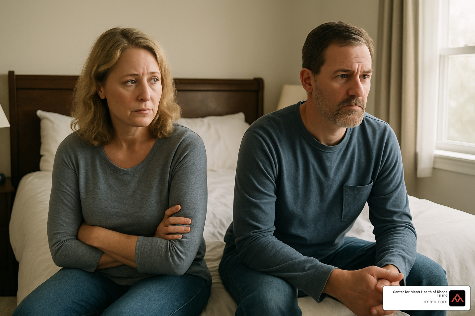 couple looking worried - signs of erectile dysfunction